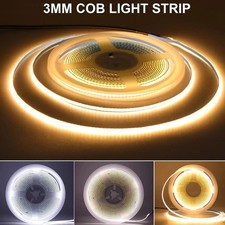 Ultra Thin 3mm COB LED Strip Light Flexible Room Lamp Linear Tape 1m~5m 12V 24V
