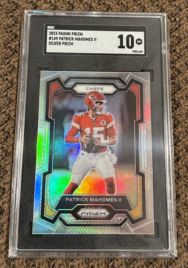 2023 Panini Prizm - Patrick Mahomes II #149 Silver Prizm graded SGC 10