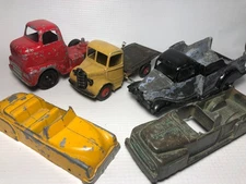 Lot of Vintage Diecast Toy Trucks Cars Dinky Tootsie Lot of 5