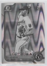 2022 Bowman Draft Chrome Black & White RayWave Refractor Steven Zobac 0q4s