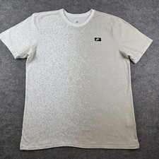 Nike Mens Short Sleeve T-Shirt Cream Beige Off White Gradient Speckle Large Co96