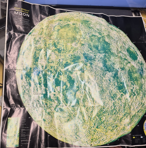 Rand McNally Official Geologic Map of the Moon Celestial Atlas 1985