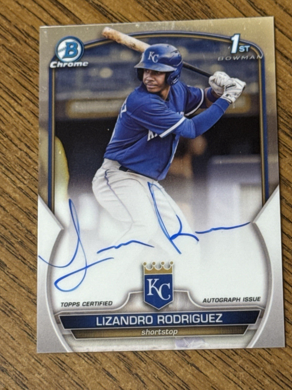 Lizandro Rodriguez 2023 Bowman Chrome 1st Auto Autograph #CPA-LRZ -Royals
