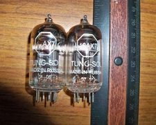 2 Strong Matched TUNG-SOL RUSSIA 12AX7 Tubes