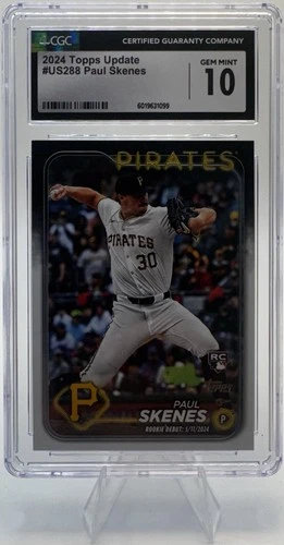 2024 Topps Update Paul Skenes Pirates Rookie Card Debut #US288 CGC Gem Mint 10