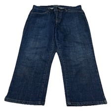 LRL Ralph Lauren Jeans Women  s 10 Mid Rise Classic Mid Calf Crop Jeans W/Slits