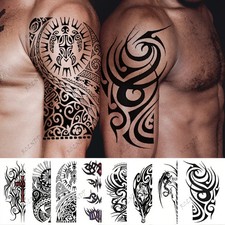 Tribe Totem Waterproof Temporary Fake Flash Tattoo Sticker for Arm Men Women