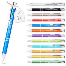 Metalowy długopis z grawerem | Spersonalizowany niebieski | Tekst życzeń Prezent