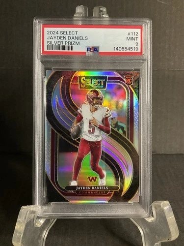2024 Panini Select - Premier Level Jayden Daniels #112 Silver Prizm (RC) PSA 9