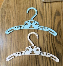 Vintage Pair Blue  Pink BUNNIES Children's Hangers