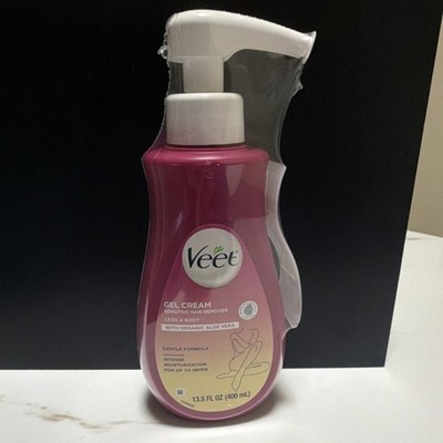 VEET Gel Cream Hair Removal for Sensitive Skin, Legs & Body, Aloe Vera 13.5oz