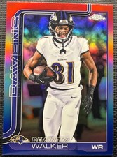 2025 Topps Chrome - Devontez Walker #26 Red White & Blue Refractor