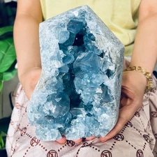 7.37LBRestoration of Natural Blue Sky Stone Crystal Cave Crystal Mineral Samples