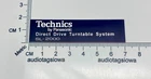 Technics SL-2000 Turntable Replacement Badge Custom Made  Silver Aluminum
