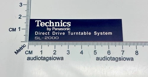 Technics SL-2000 Turntable Replacement Badge Custom Made  Silver Aluminum