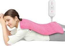 Heated Pad for Menstrual Back Pain Relief Electric Moist Heat 12x24 Pink