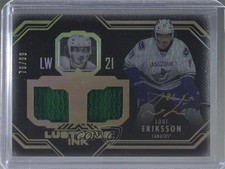 2016-17 UD Black Lustrous INK Gold Jerseys 76/99 Loui Eriksson #LI-LE Auto xp6