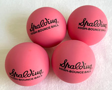 Set of 4 New Spalding High-Bounce Ball Spaldeen Pink Bouncy Never Used