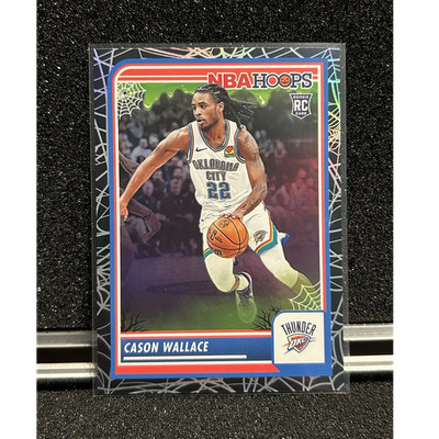 Panini 2023-24 Haunted Hoops Holo Web Cason Wallace Rookie Card #76 OKC Thunder