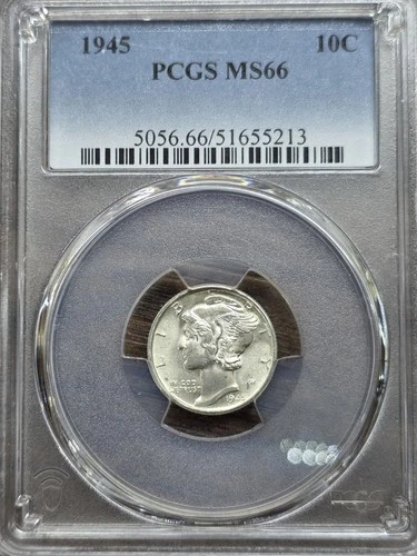 1945 10C Mercury Dime - PCGS MS 66