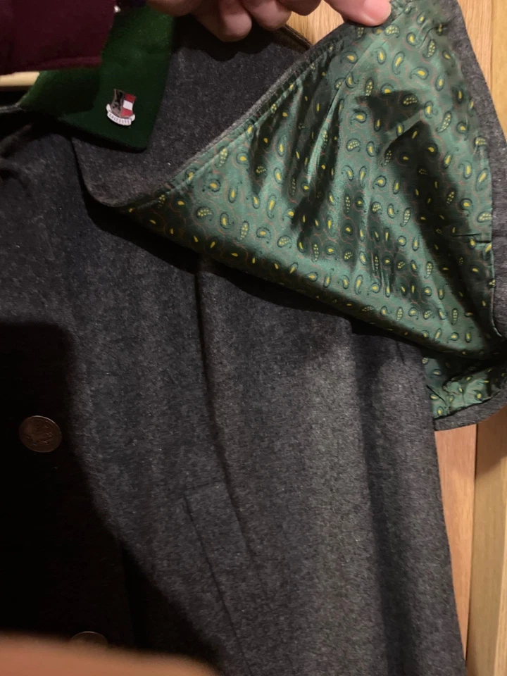 Vintage Loden Wool inverness Cape Coat Women's Size M Gray Austrian Tyrol Jacket - Image 4 of 4