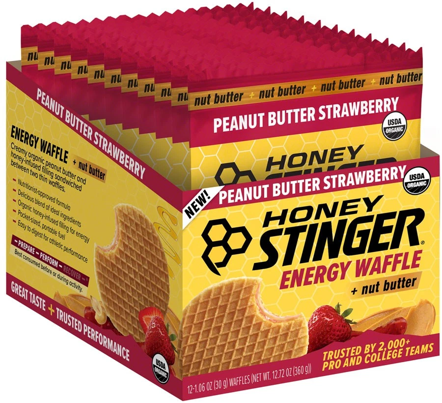 Honey Stinger Organic Waffle - Peanut Butter Strawberry, Box of 12 - Image 2 of 4