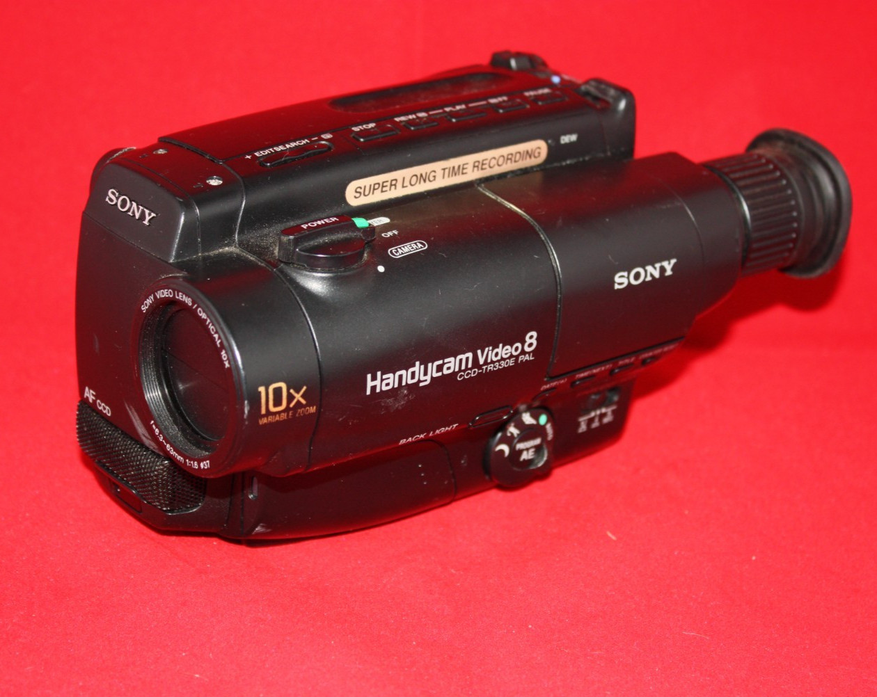UNTESTED Sony CCD-TR330E PAL Hi8 Camcorder Black NO BATTERY