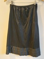 Vintage Fortune Black Nylon Half Slip Size Large 24  Long See Description