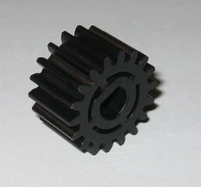 Thermoplastic Metric Spur Gear - 6 mm Flatted Bore - 18 Teeth - 19.76 mm OD