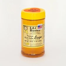 California Raw Black Button Sage Honey 16oz 453g Grade A Pure 100% Gift Wrapped