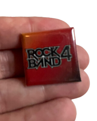 PlayStation 4 Rock Band 4 Collectible Video Game Pin Button Square 1 