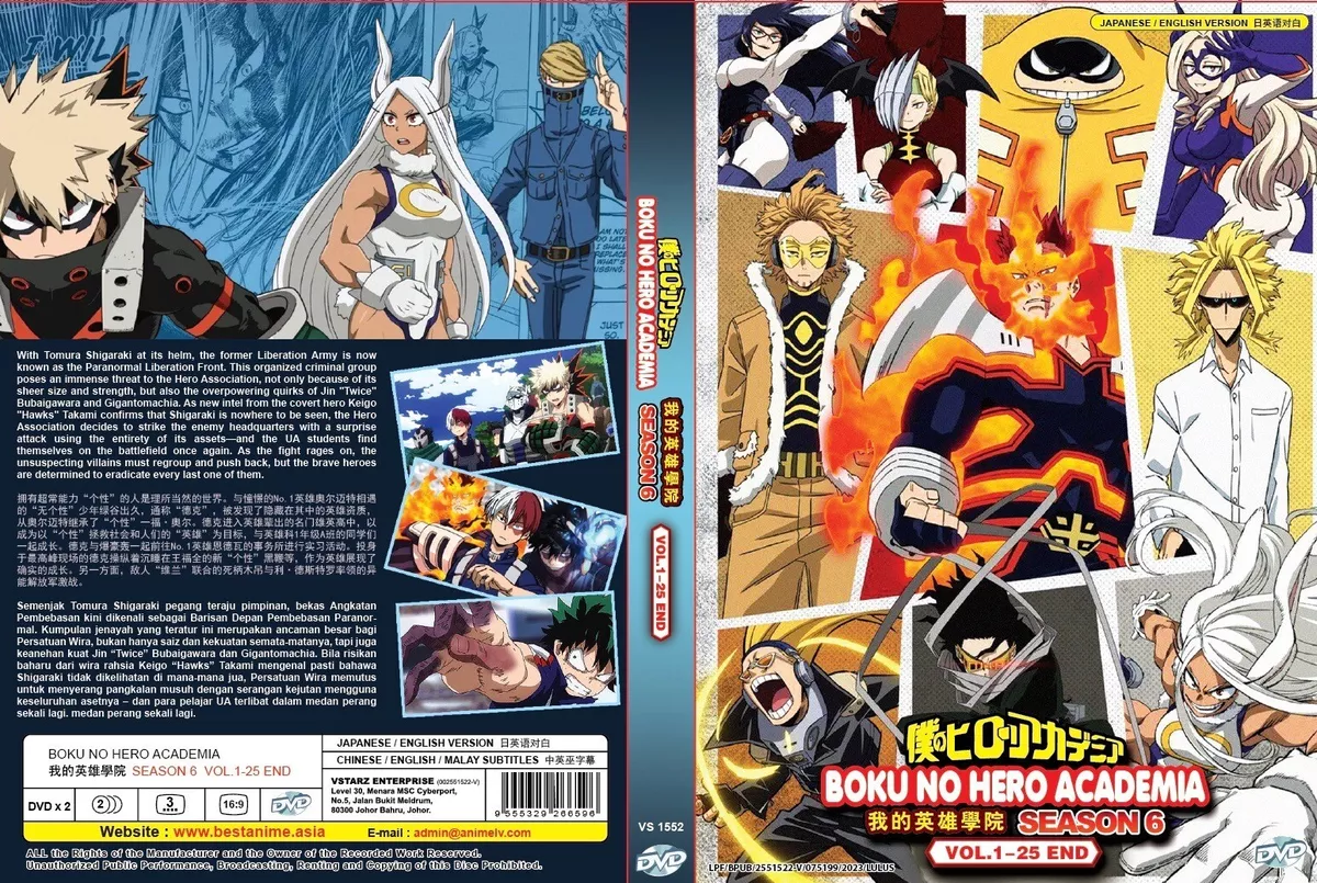 My Hero Academia Season 5 is listed for 25 episodes across 4 BD/DVD  volumes : r/anime