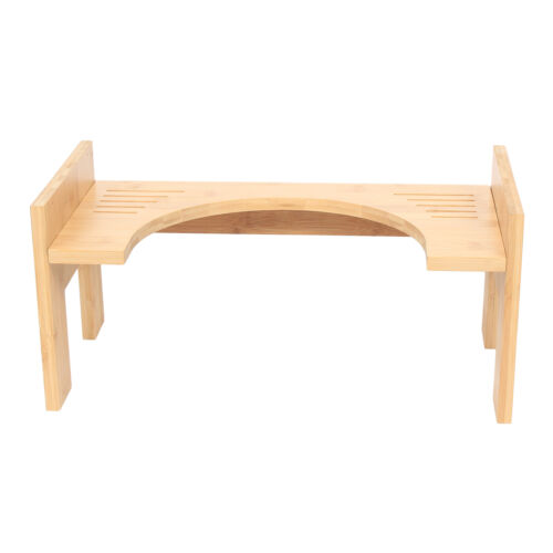 Toilettenhocker Holz Klohocker Erwachsene Toilettenhocker aus Bambus WC Hocker - Bild 6 von 15
