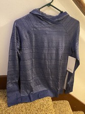 NWT Lululemon Rest Less Hoodie SZ 12 GTBB/WHT Gatsby Blue White