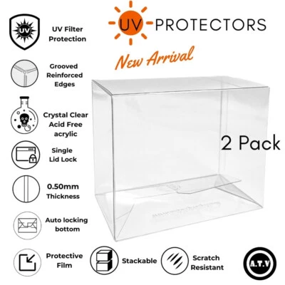 ATV Protectors / Cases UV 0.50mm Grooved Edge For 2 Pack Funko POP