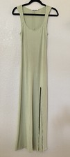 New REFORMATION Bliss Ribbed Sleeveless Maxi Dress In Green Size XS