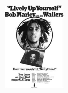 Bob Marley The Wailers Lively Up Yourself New Single And Us Tour Poster Ebay