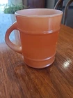 Vintage 1950s Anchor Hocking Fire King Coffee Cup Barrel Mug Burnt Orange