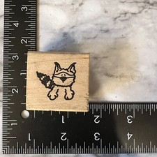 Rubber Stamp Little Dog Tail Cute Mini