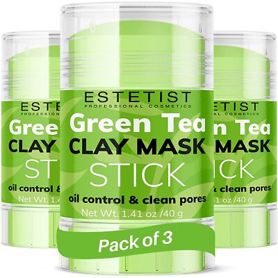 Green Tea Clay Mask Stick Set Purifying Face Mask Pack of 3