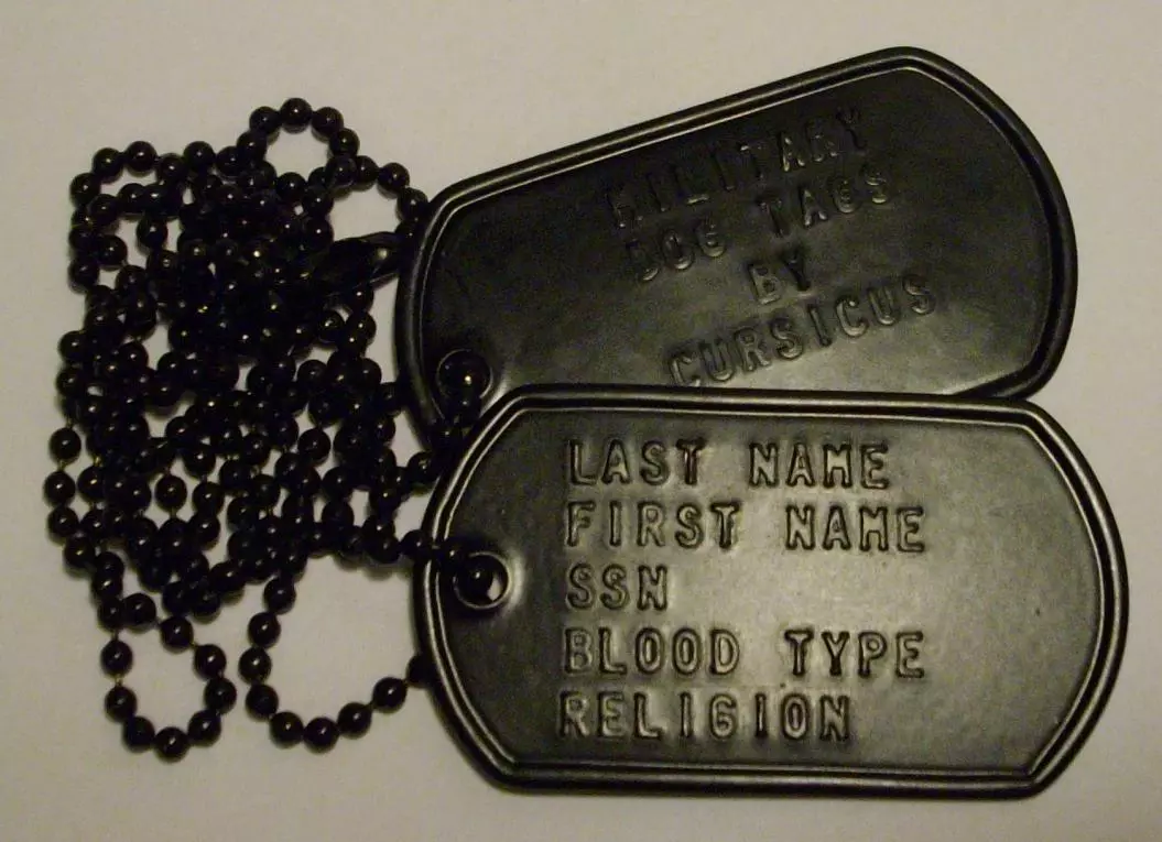 Black dog on sale tags personalized