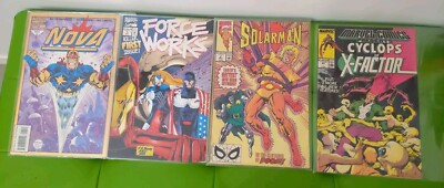 Marvel Comic Book Lot (4) Nova #1 Force Works #1 Solarman #2 Cyclops #23