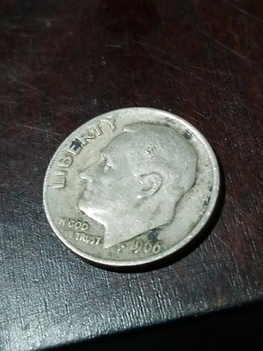 1966 Roosevelt dime no mint mark, Distorted Lettering/errors Thru Out The Coin - Picture 3 of 16