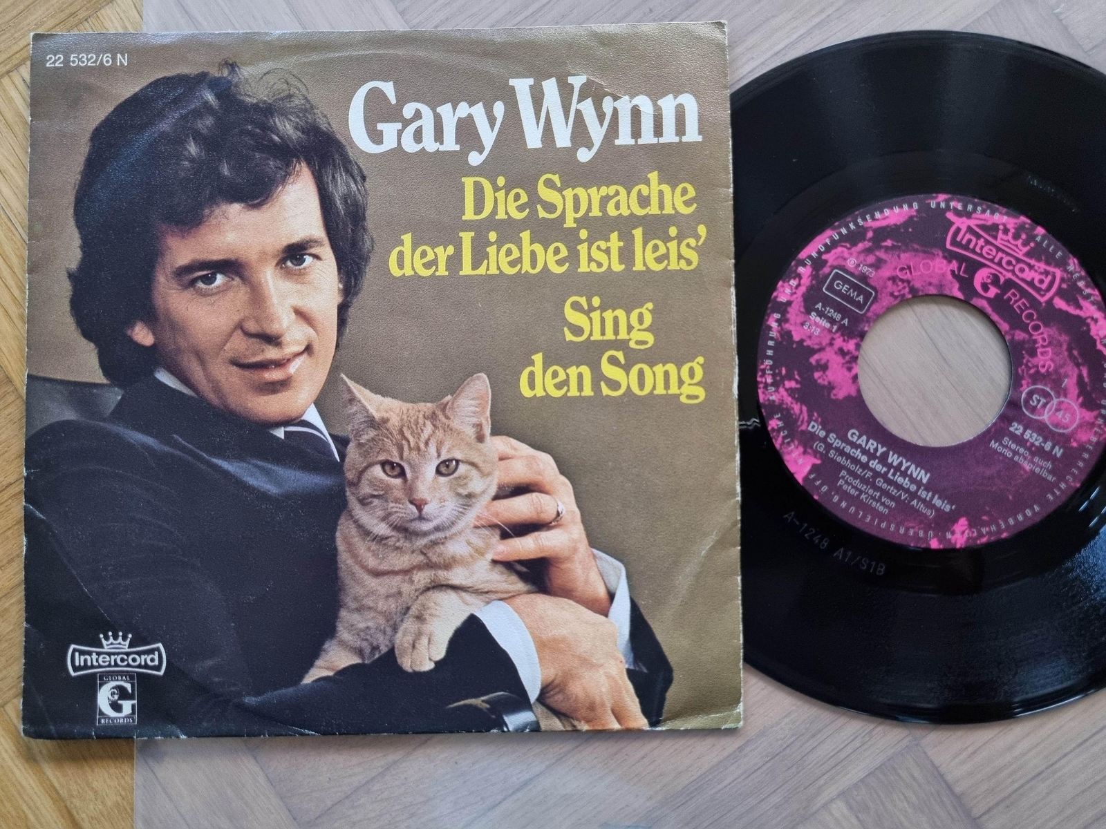 7"" Single Gary Wynna - Die Sprache der Liebe ist leis' Vinyl Germany