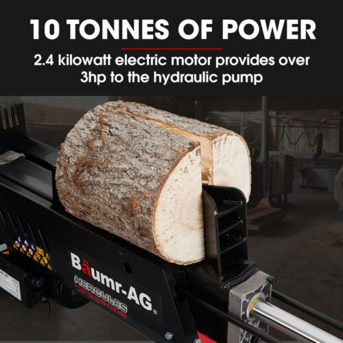 BAUMR-AG 10 Ton Log Splitter Electric Wood Hydraulic Firewood Splitting Machine - Picture 2 of 12