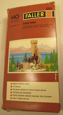 Faller Ruined Tower HO Model Kit Part No. 285, 47 Piece Kit Western Germany