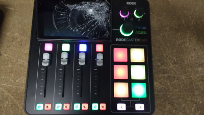 RodeCaster Duo Integrated Audio Production Studio BROKEN SCREEN POWERS ON READ