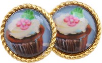 Cute Vintage Cupcake 50S Retro Ohrstecker Rockabilly