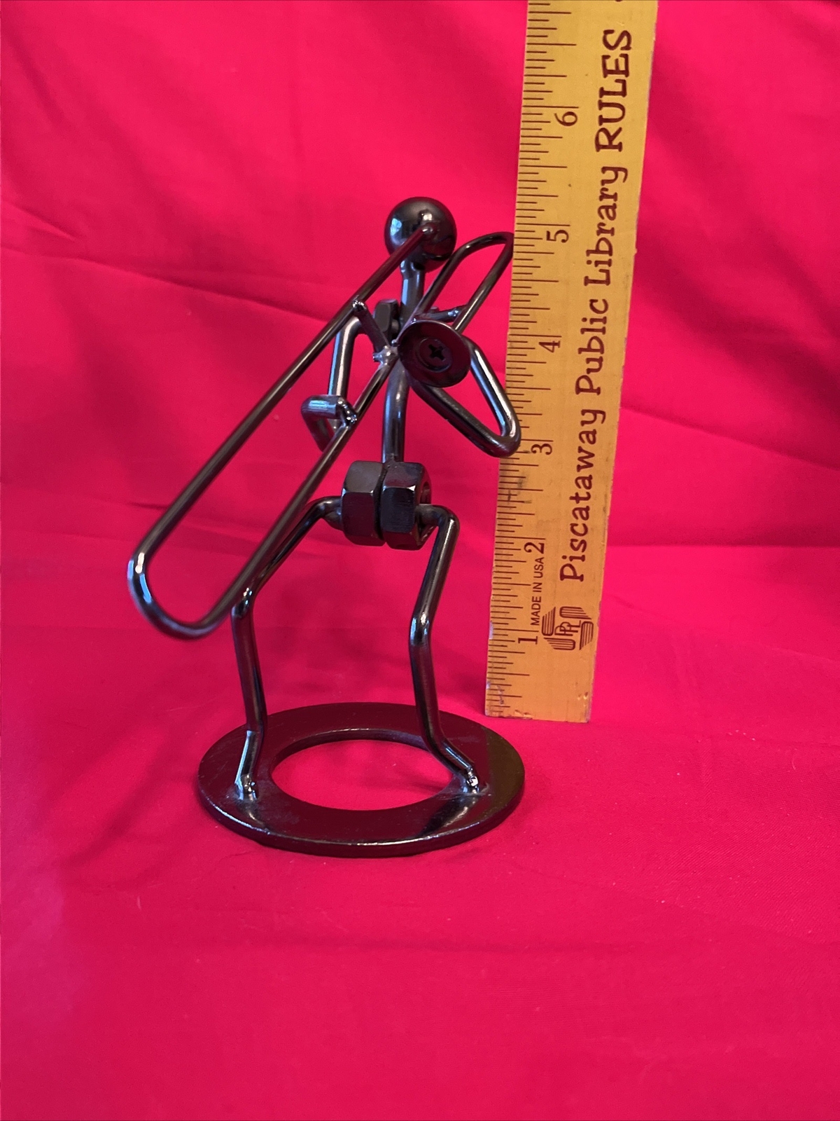 Nuts and Bolts Trombone Player Metal Musician Figurine Music Player eBay