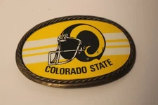 1978 midwestern MFG ST.LOUIS MO  Colorado State Football Belt Buckle Brass